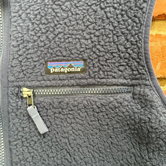 Patagonia Retro Pile Vest Men's XL Blue Navy Full Zip Pile Fleece Outdoor - Picture 4 of 15
